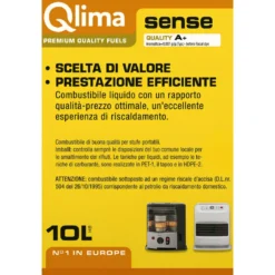 2 Taniche PET Riciclabile 10L Combustibile Liquido Paraffina per Stufe