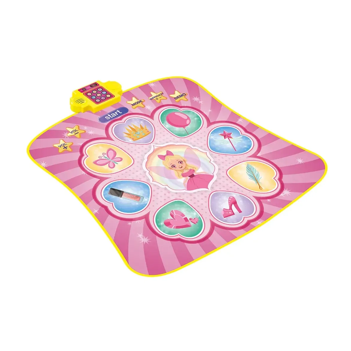 Tappeto Danza Musicale Interattivo per Bambini Rosa con Luci e Suoni