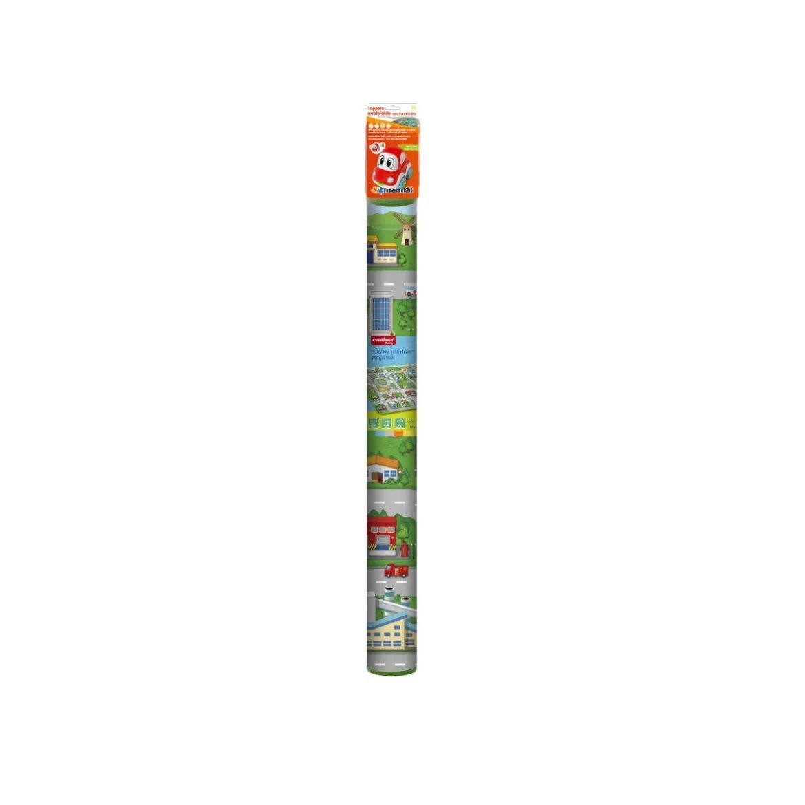 Tappeto per Bambini 173x120 Arrotolabile Macchina Antiscivolo Gioco Cameretta