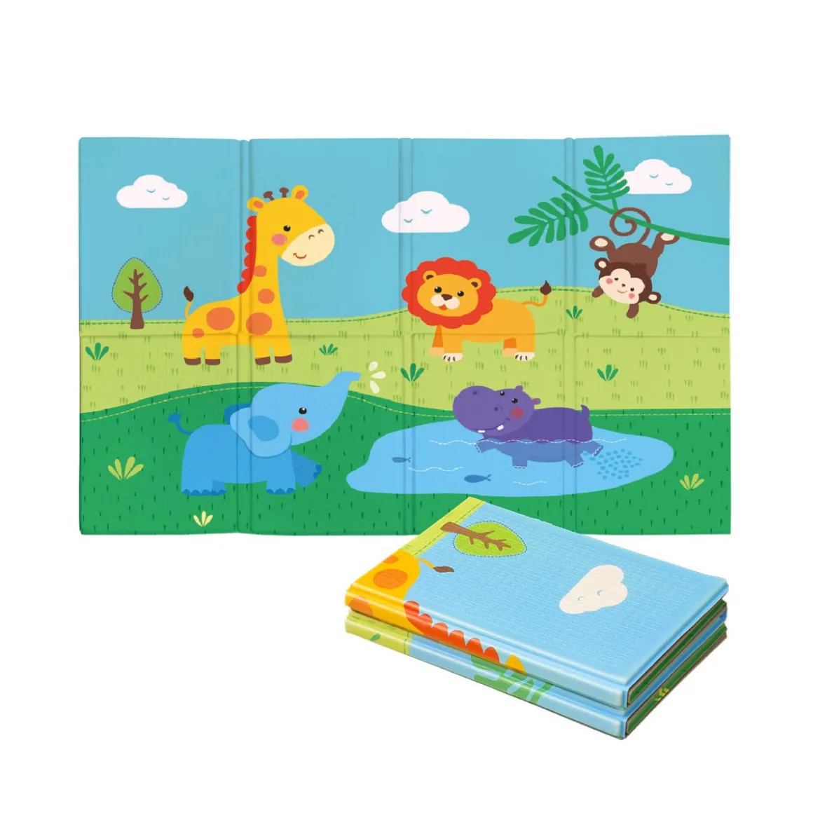 Tappeto per Bambini 120x90 Pieghevole Pavimento Antitrauma Urto