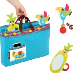Tappeto Pieghevole Attività Neonato Bambino XL 145x100 cm con Giochi