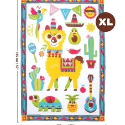 Tappeto Pieghevole Attività Neonato Bambino XL 145x100 cm con Giochi