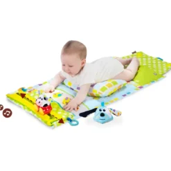 Tappeto Pieghevole Neonato Bambino Musicale con Cuscino 80x120x8 cm