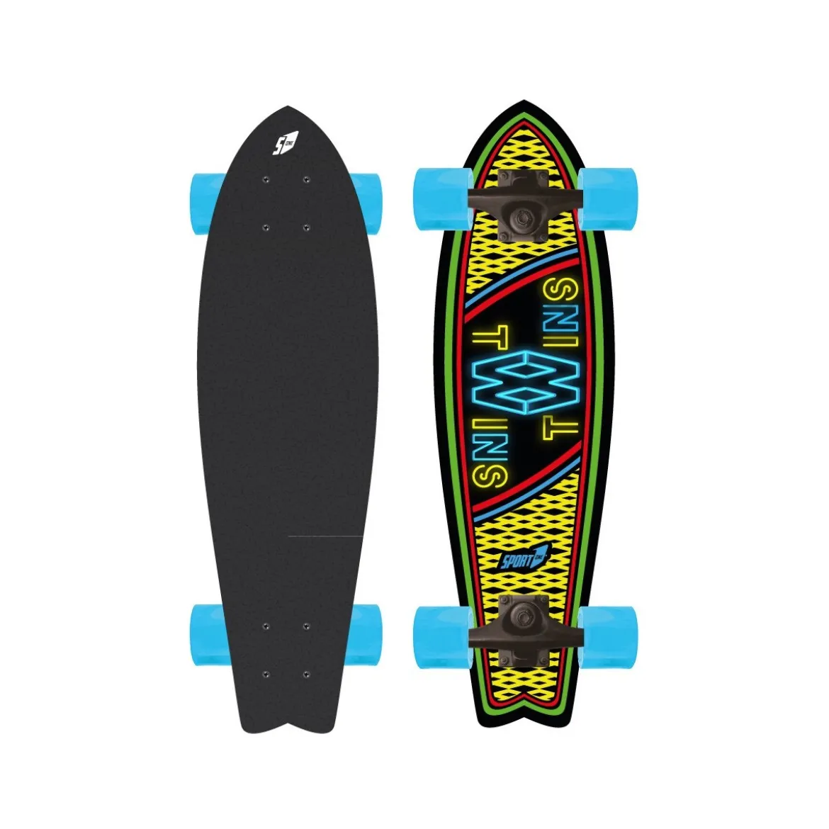 Tavola Piatta da Skateboard 70 Ruote 58 cm 100 kg Skate Completo Ragazzi Adulti
