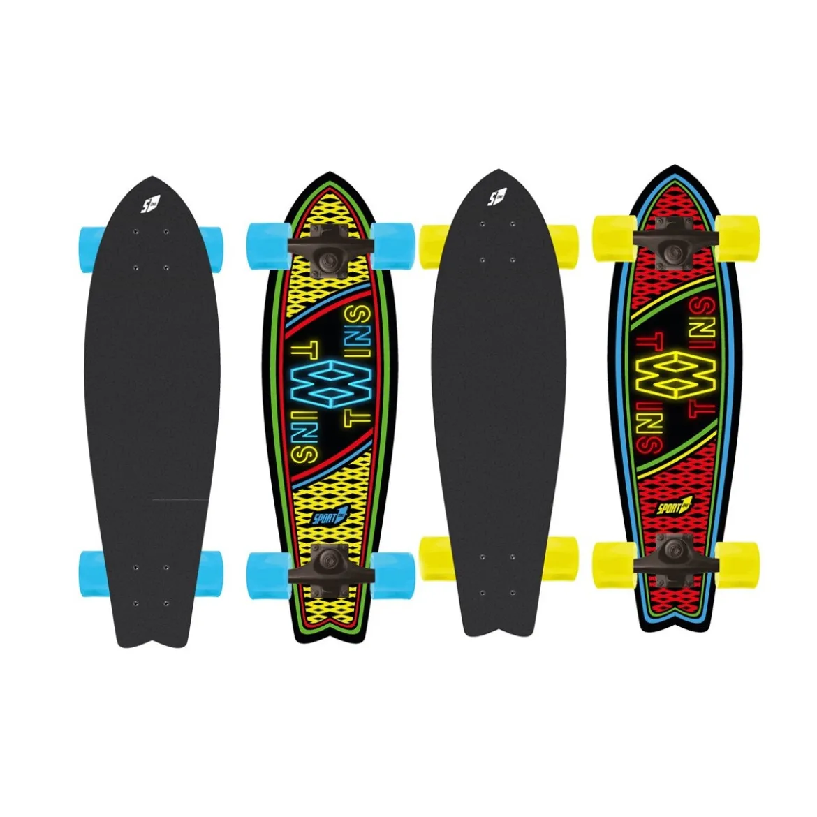Tavola Piatta da Skateboard 70 Ruote 58 cm 100 kg Skate Completo Ragazzi Adulti
