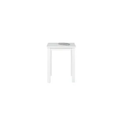 Tavolinetto Comodino in Legno Verniciato Bianco Tavolino da Caffe Salotto