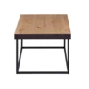 Tavolino Basso da Caffe Tavolo con in Legno MDF Struttura Metallo Nero