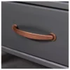 Tavolino Basso in Legno da Caffe 115x60 Grigio Tavolo Soggiorno