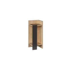 Tavolino comodino di Design Elos Destro in Rovere 27x25x60cm