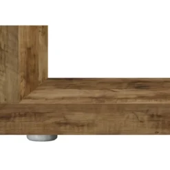Tavolino da Caffè 55 cm in Legno Acero 2 Ripiani da Soggiorno Moderno
