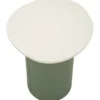 Tavolino da Caffè 45 cm Metallo Piano MDF Marmo Sintetico Verde Bianco