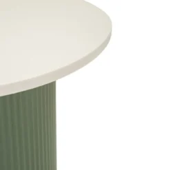 Tavolino da Caffè 45 cm Metallo Piano MDF Marmo Sintetico Verde Bianco