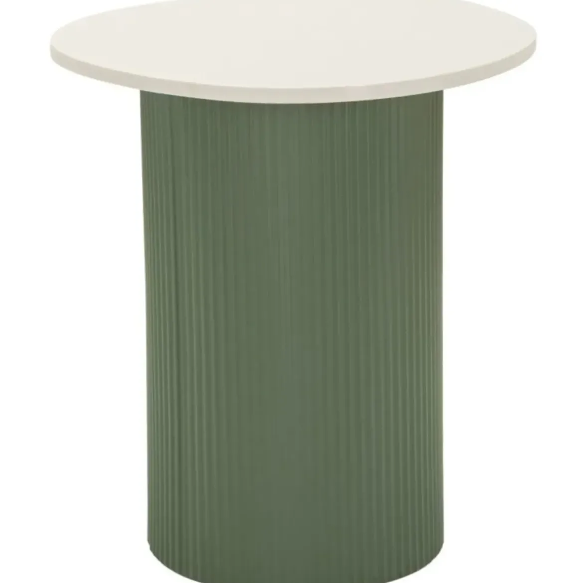 Tavolino da Caffè 45 cm Metallo Piano MDF Marmo Sintetico Verde Bianco