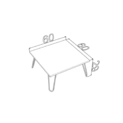 Tavolino da Caffe Basso 60x60 cm Quadrato Moderno per Salotto Design in Legno