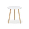 Tavolino da Caffe Bianco 48 cm Rotondo Divano Tavolinetto Salotto Tavolo Basso