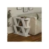 Tavolino da Divano Laterale Bianco 60x22x57 cm