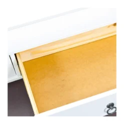 Tavolino in Vetro da Caffe 115x60 Bianco Tavolo Legno Divano da Soggiorno Divano