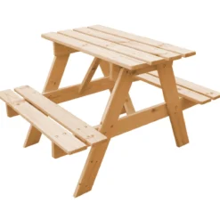 Tavolino Picnic in Legno per Bambini Tavolo con 2 Panche da Pic Nic