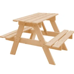 Tavolino Picnic in Legno per Bambini Tavolo con 2 Panche da Pic Nic