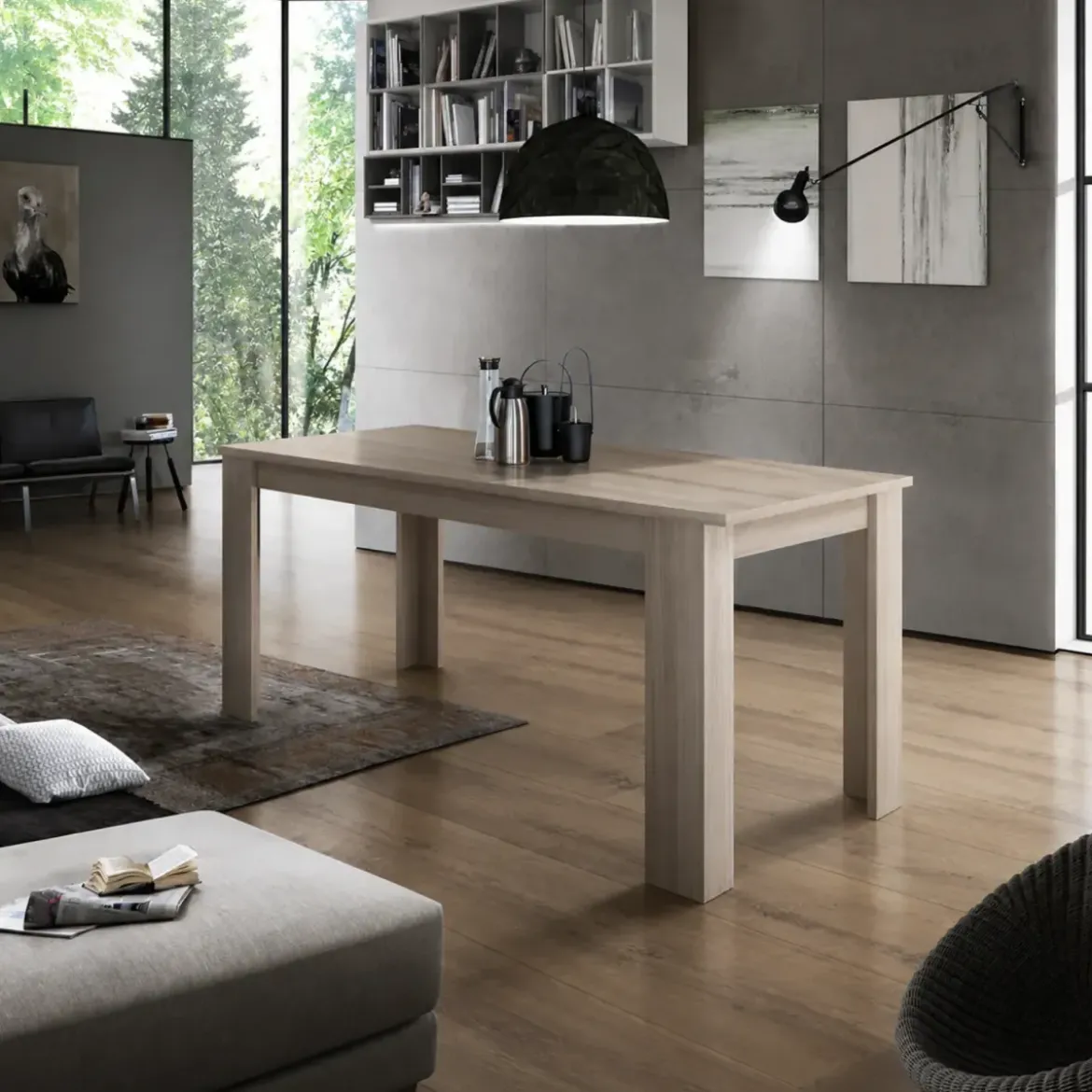 Tavolo Allungabile 140-190 cm in Legno Olmo Moderno da Pranzo