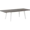 Tavolo Allungabile da Esterno Bianco Grigio Effetto Legno 162-241 cm