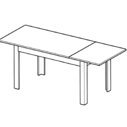 Tavolo Allungabile da Pranzo 120x80 cm Cemento e Bianco