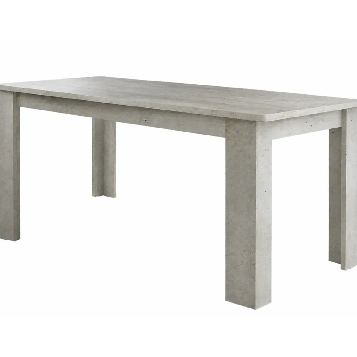 Tavolo Allungabile 160-210 da Pranzo in Melaminico Bianco Cemento
