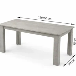 Tavolo Allungabile 160-210 da Pranzo in Melaminico Bianco Cemento