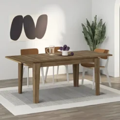 Tavolo Allungabile Pranzo Rettangolare 140-190x80 Noce Effetto Legno