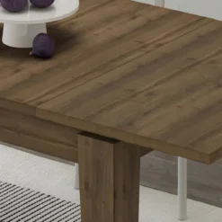 Tavolo Allungabile Pranzo Rettangolare 140-190x80 Noce Effetto Legno
