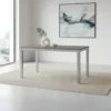 Tavolo Allungabile Pranzo Rettangolare 120x80 Alluminio Larice Grigio