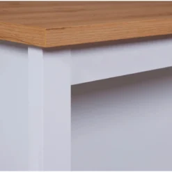 Tavolo Alto da Pranzo Mobile Bianco con Ripiani Penisola per Cucina