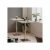 Tavolo Alto Quadrato in Legno da Bar per Sgabelli 70x70 Bianco Cromato Cucina