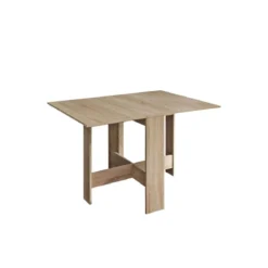 Tavolo a Ribalta Pieghevole in Legno Rovere da Cucina Salvaspazio Moderno Sala