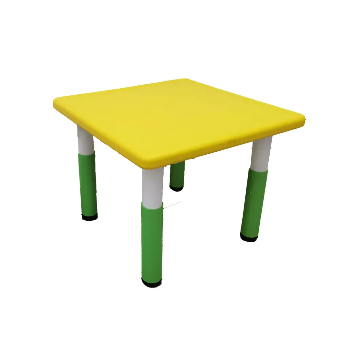 Tavolo Bambini Giallo 62x62x52 cm Altezza Regolabile Acciaio