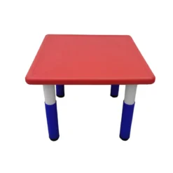 Tavolo Bambini Rosso 62x62x52 cm Altezza Regolabile Acciaio