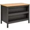 Tavolo Bar da Cucina Antracite Rovere Isola 1 Anta Cassetti Soft-Close