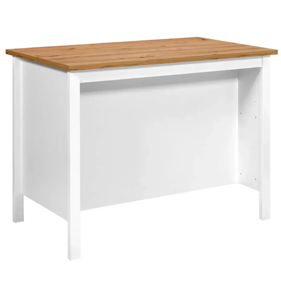 Tavolo Bar da Cucina Bianco Rovere Isola con Anta Cassetti Soft-Close