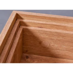 Tavolo Basso da Caffe Tavolino con in Legno Quercia e Nero per Salone