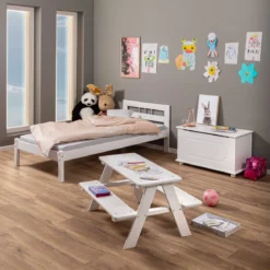 Tavolo da Giardino Pic Nic in Legno per Bambini Bianco