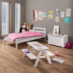 Tavolo da Giardino Pic Nic in Legno per Bambini Bianco