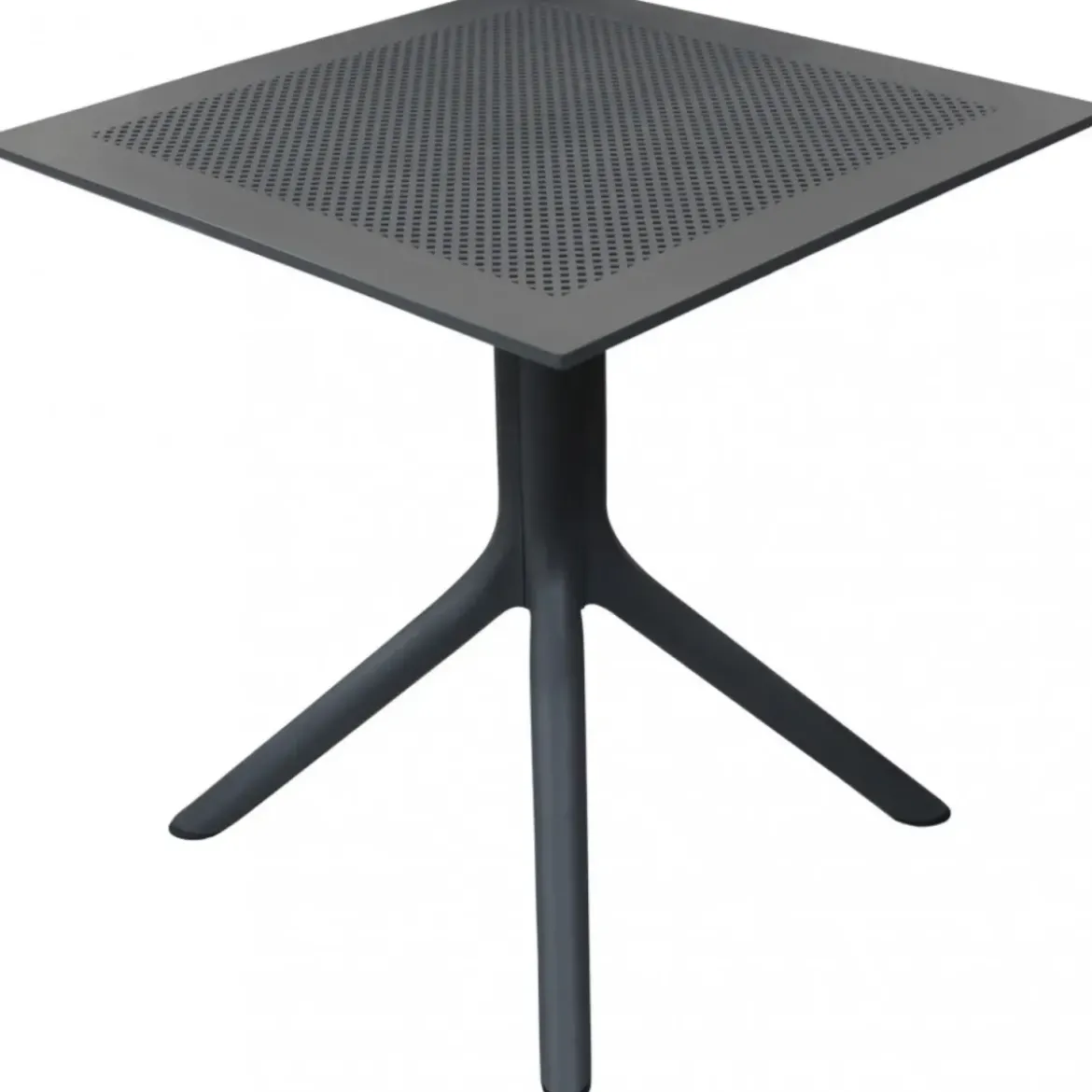 Tavolo da Giardino Quadrato 80x80x75 cm Antracite in Polipropilene
