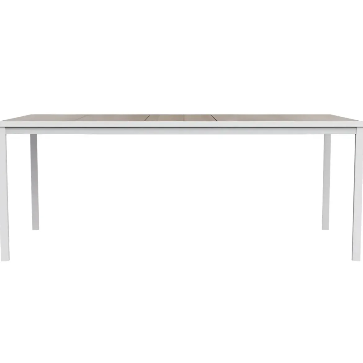 Tavolo da Giardino 200x93 cm Bianco Rettangolare Resina Effetto Legno