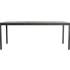 Tavolo da Giardino 200x93 cm Grafite Rettangolare Resina Effetto Legno
