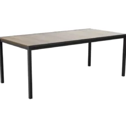Tavolo da Giardino 200x93 cm Grafite Rettangolare Resina Effetto Legno