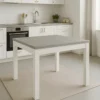 Tavolo da Interno a Libro 90x90 cm Bianco e Cemento
