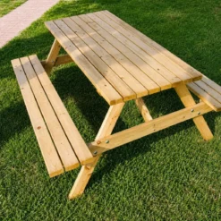 Tavolo da Pic Nic in Legno Tavolino con Panche Picnic Giardino Esterno