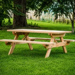 Tavolo da Pic Nic Tavolino Legno con Panche Picnic da Giardino Campeggio Esterno