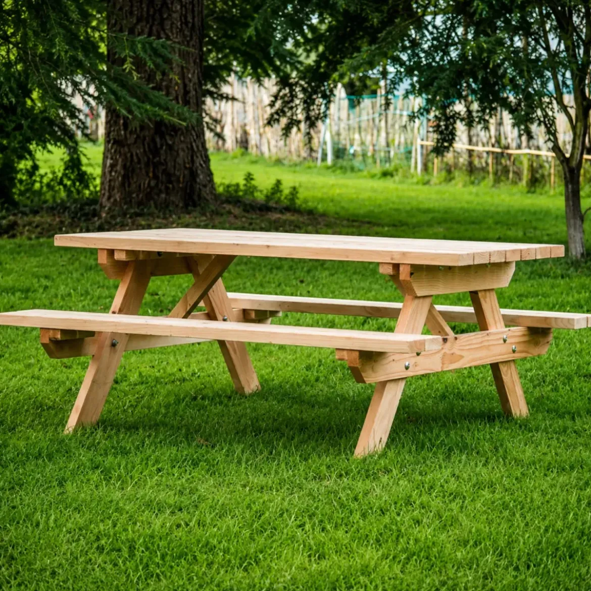 Tavolo da Pic Nic Tavolino Legno con Panche Picnic da Giardino Campeggio Esterno