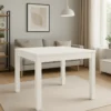 Tavolo da Pranzo a Libro 90x90 cm Bianco Moderno